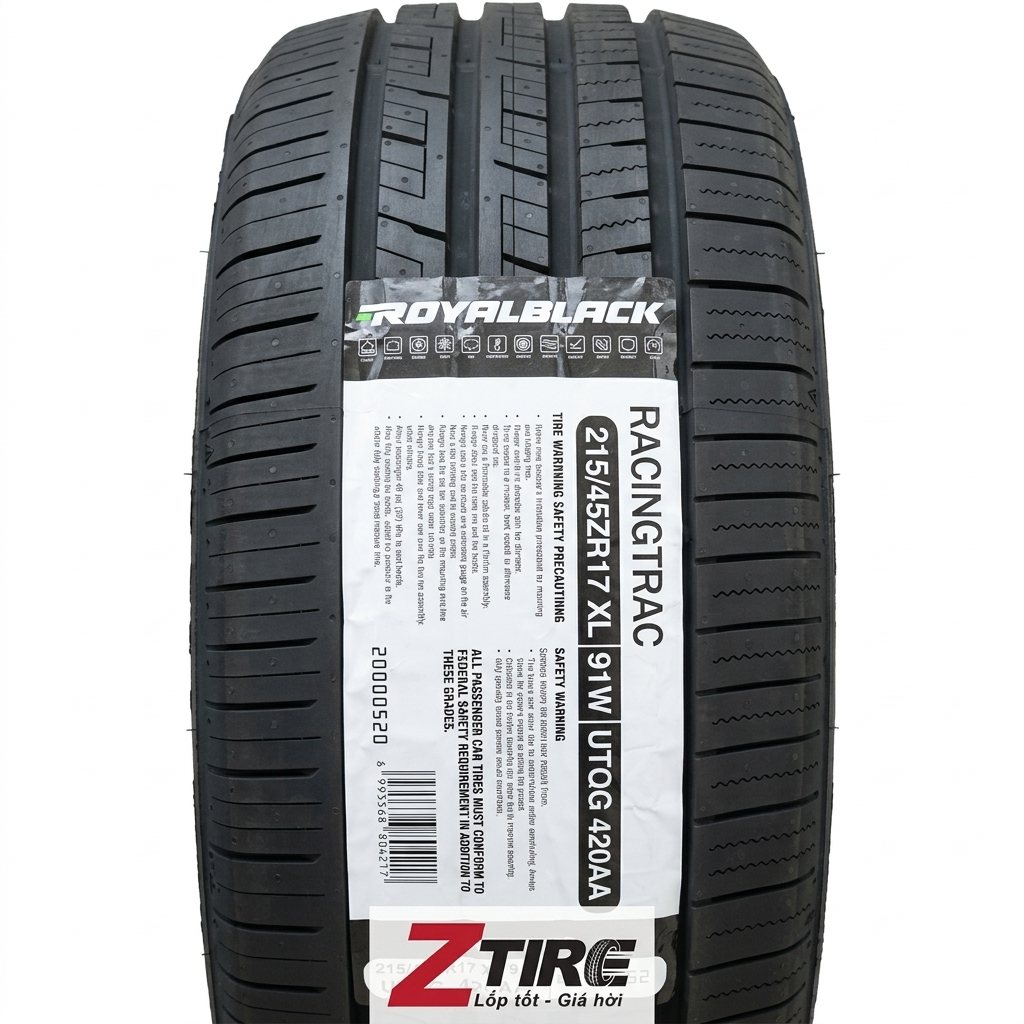 Lốp Royal Black Racing Trac 215/45ZR17 91W XL chính hãng